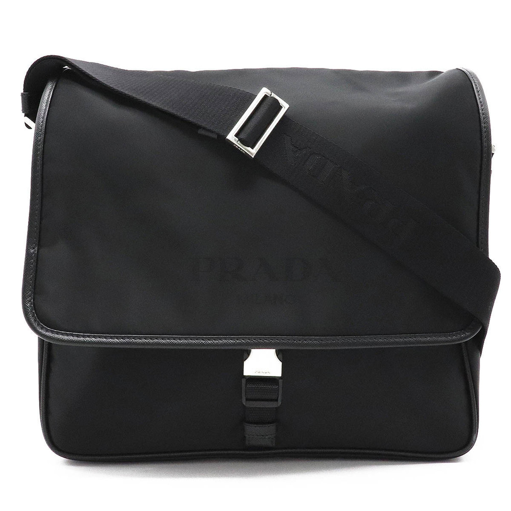 Prada Jacquard Messenger Crossbody NERO Black